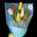 Мини-букет из разноцветных тюльпанов
