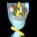 Мини-букет из разноцветных тюльпанов
